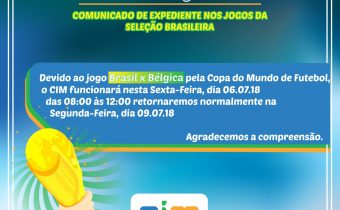 Expediente nos jogos do Brasil 🇧🇷 na Copa 2018!