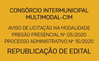 AVISO DE LICITAÇÃO NA MODALIDADE PREGÃO PRESENCIAL Nº 05/2020